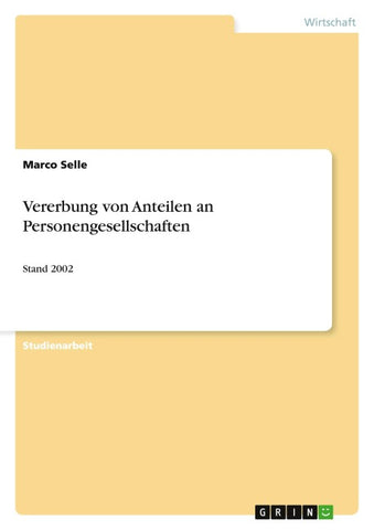 Vererbung von Anteilen an Personengesellschaften
