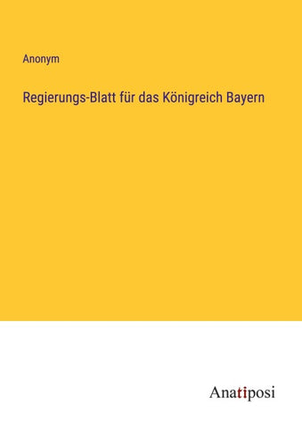 Regierungs-Blatt für das Königreich Bayern