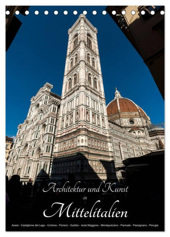Architektur und Kunst in Mittelitalien (Tischkalender 2027 DIN A5 hoch), CALVENDO Monatskalender