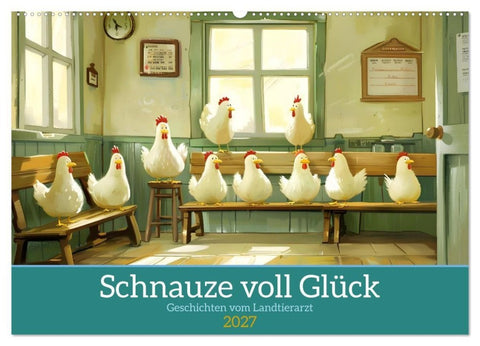 Schnauze voll Glück (Wandkalender 2027 DIN A2 quer), CALVENDO Monatskalender
