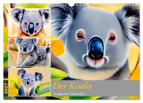 Der Koala 2027. Aschgrauer Beutelbär (Wandkalender 2027 DIN A3 quer), CALVENDO Monatskalender