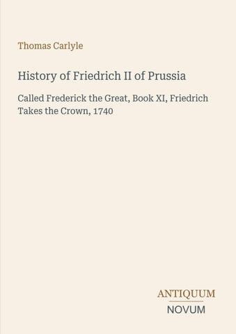 History of Friedrich II of Prussia