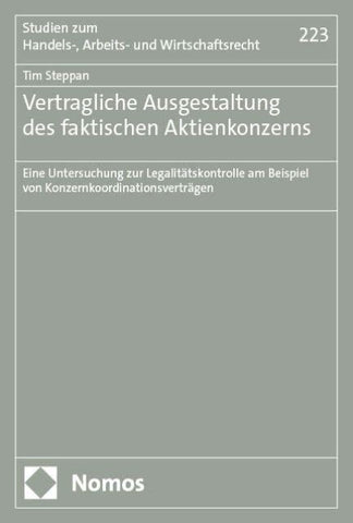 Vertragliche Ausgestaltung des faktischen Aktienkonzerns