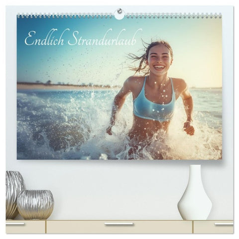Endlich Strandurlaub (hochwertiger Premium Wandkalender 2027 DIN A2 quer), Kunstdruck in Hochglanz