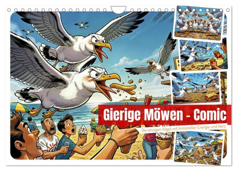 Gierige Möwen - Comic (Wandkalender 2027 DIN A4 quer), CALVENDO Monatskalender