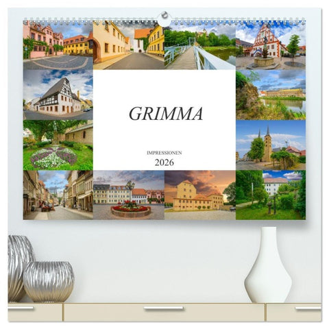 Grimma Impressionen (hochwertiger Premium Wandkalender 2026 DIN A2 quer), Kunstdruck in Hochglanz