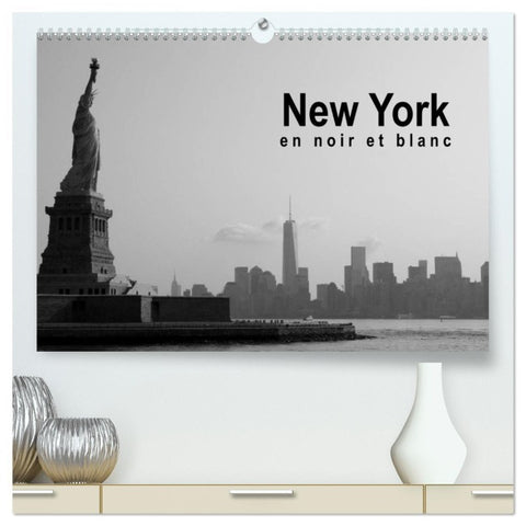 New York en noir et blanc  (Calendrier mural 2026 DIN A2 vertical) calendrier de bureau