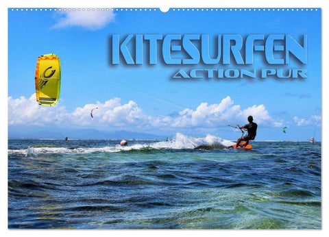 Kitesurfen - Action pur (Wandkalender 2027 DIN A2 quer), CALVENDO Monatskalender