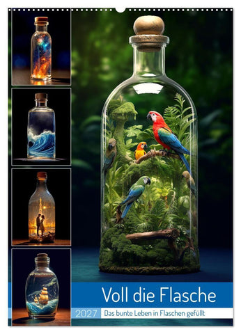 Voll die Flasche (Wandkalender 2027 DIN A2 hoch), CALVENDO Monatskalender
