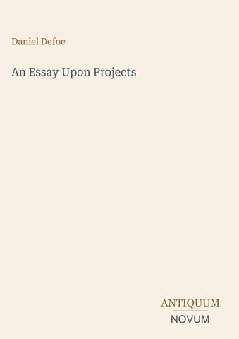 An Essay Upon Projects