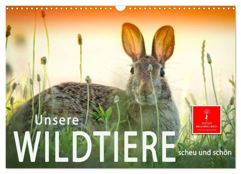Unsere Wildtiere - scheu und schön (Wandkalender 2027 DIN A3 quer), CALVENDO Monatskalender