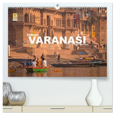 Indien - Varanasi (hochwertiger Premium Wandkalender 2027 DIN A2 quer), Kunstdruck in Hochglanz
