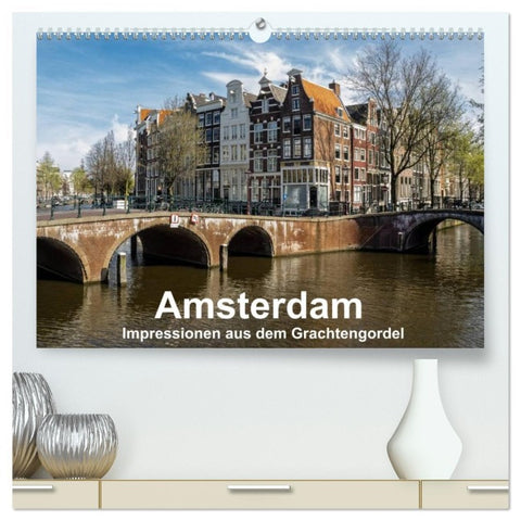 Amsterdam - Impressionen aus dem Grachtengordel (hochwertiger Premium Wandkalender 2026 DIN A2 quer), Kunstdruck in Hochglanz