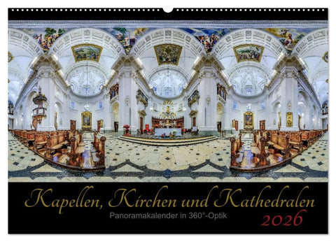 Kapellen, Kirchen und Kathedralen 2026 (Wandkalender 2026 DIN A2 quer), CALVENDO Monatskalender