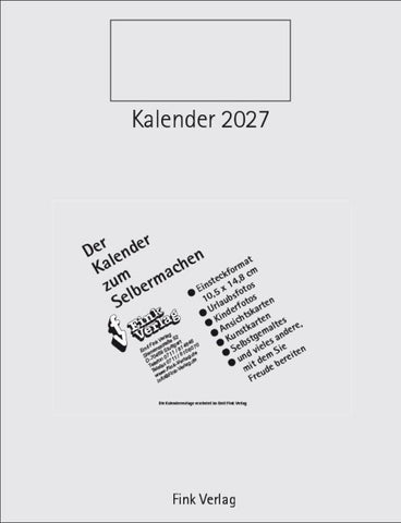 Kalender zum Selbermachen 2027