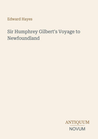 Sir Humphrey Gilbert's Voyage to Newfoundland