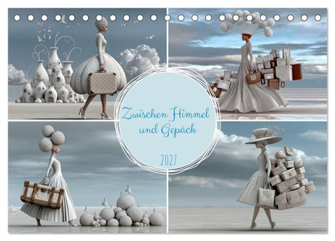 Zwischen Himmel und Gepäck (Tischkalender 2027 DIN A5 quer), CALVENDO Monatskalender