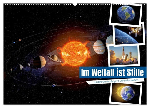 Im Weltall ist Stille (Wandkalender 2027 DIN A2 quer), CALVENDO Monatskalender