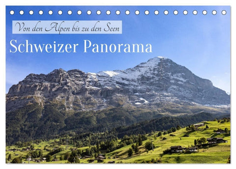 Schweizer Panorama - Von den Alpen bis zu den Seen (Tischkalender 2027 DIN A5 quer), CALVENDO Monatskalender