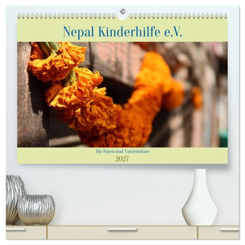 Kalender 2027 der Nepal Kinderhilfe e.V. (hochwertiger Premium Wandkalender 2027 DIN A2 quer), Kunstdruck in Hochglanz