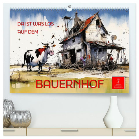 Da ist was los auf dem Bauernhof (hochwertiger Premium Wandkalender 2027 DIN A2 quer), Kunstdruck in Hochglanz