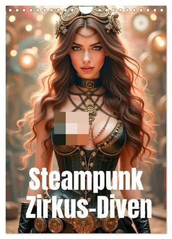 Steampunk Zirkus-Diven (Wandkalender 2027 DIN A4 hoch), CALVENDO Monatskalender