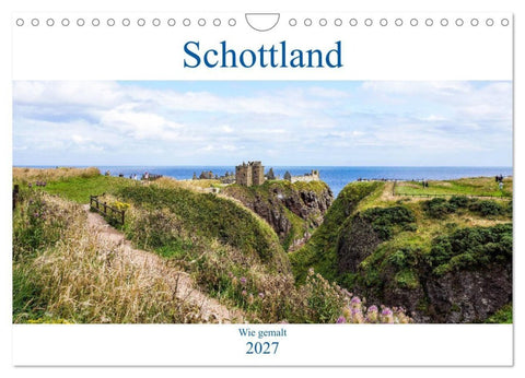 Schottland - Wie gemalt (Wandkalender 2027 DIN A4 quer), CALVENDO Monatskalender