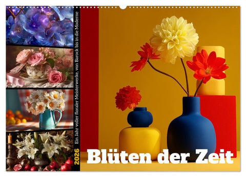 Blüten der Zeit (Wandkalender 2026 DIN A2 quer), CALVENDO Monatskalender