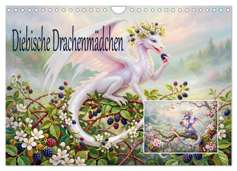 Diebische Drachenmädchen (Wandkalender 2027 DIN A4 quer), CALVENDO Monatskalender