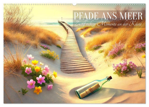 Pfade ans Meer (Wandkalender 2027 DIN A2 quer), CALVENDO Monatskalender