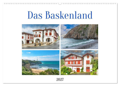 Das Baskenland (Wandkalender 2027 DIN A2 quer), CALVENDO Monatskalender