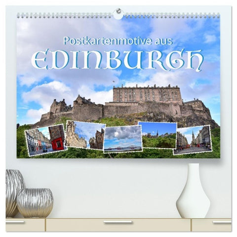 Postkartenmotive aus Edinburgh (hochwertiger Premium Wandkalender 2027 DIN A2 quer), Kunstdruck in Hochglanz