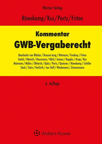 Kommentar zum GWB - Vergaberecht