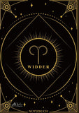 Edles Notizbuch  Sternzeichen Widder | Designed by Alfred Herler