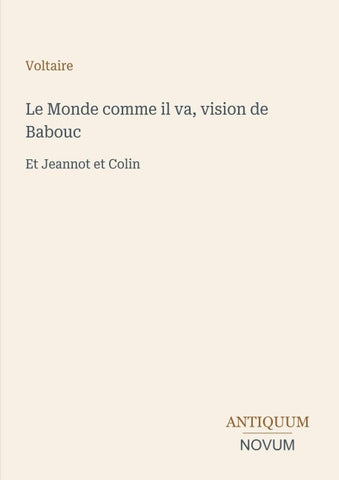 Le Monde comme il va, vision de Babouc