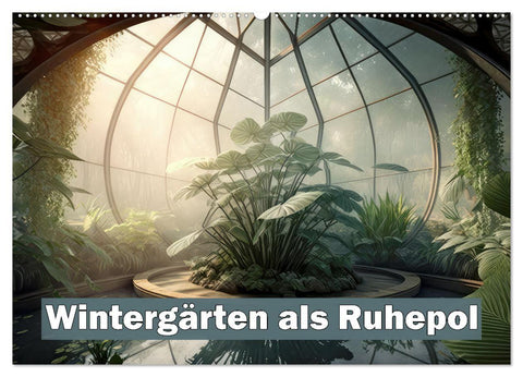Wintergärten als Ruhepol (Wandkalender 2027 DIN A2 quer), CALVENDO Monatskalender