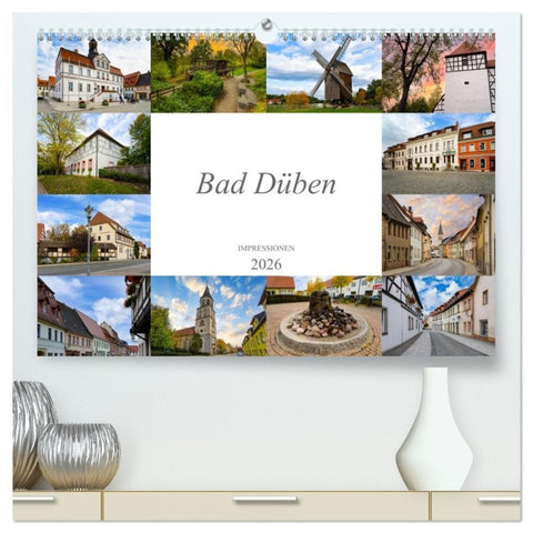 Bad Düben Impressionen (hochwertiger Premium Wandkalender 2026 DIN A2 quer), Kunstdruck in Hochglanz