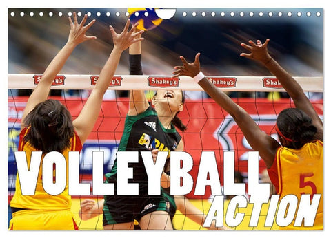 Volleyball Action (Wandkalender 2027 DIN A4 quer), CALVENDO Monatskalender