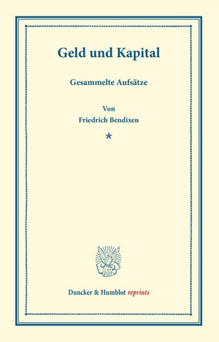 Geld und Kapital