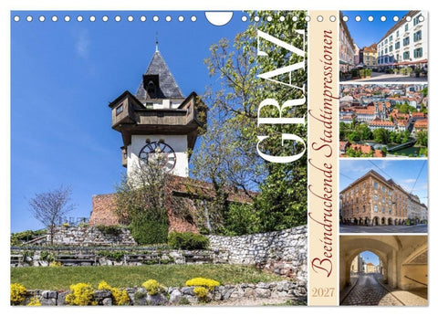 Graz - Beeindruckende Stadtimpressionen (Wandkalender 2027 DIN A4 quer), CALVENDO Monatskalender