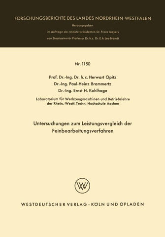 Untersuchungen zum Leistungsvergleich der Feinbearbeitungsverfahren