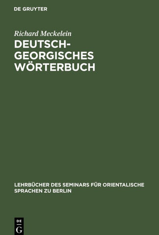 Deutsch-Georgisches Wörterbuch