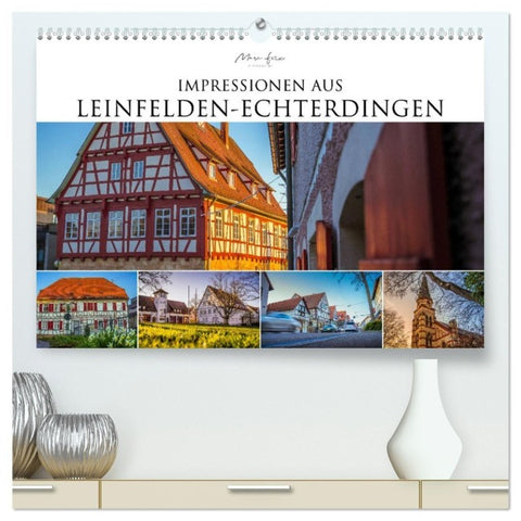 Impressionen aus Leinfelden-Echterdingen 2027 (hochwertiger Premium Wandkalender 2027 DIN A2 quer), Kunstdruck in Hochglanz