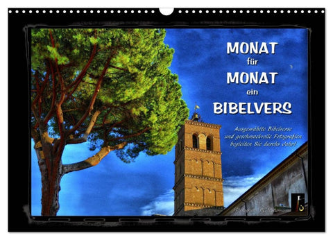 Monat für Monat ein Bibelvers (Wandkalender 2026 DIN A3 quer), CALVENDO Monatskalender