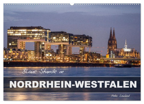 Blaue Stunde in Nordrhein-Westfalen (Wandkalender 2027 DIN A2 quer), CALVENDO Monatskalender