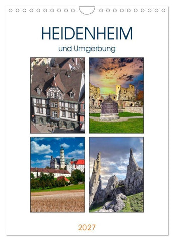 Heidenheim und Umgebung (Wandkalender 2027 DIN A4 hoch), CALVENDO Monatskalender