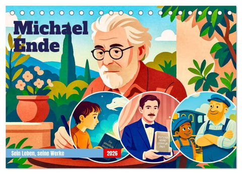 Michael Ende (Tischkalender 2026 DIN A5 quer), CALVENDO Monatskalender