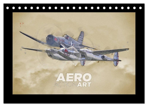 Aero Action Art - Luftfahrt Kunst (Tischkalender 2027 DIN A5 quer), CALVENDO Monatskalender