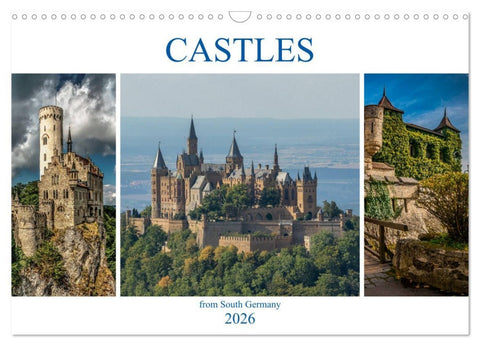 Castles from South Germany (Wall Calendar 2026 DIN A3 landscape), CALVENDO 12 Month Wall Calendar