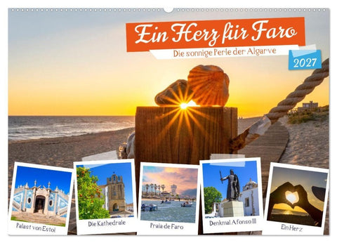 Ein Herz für Faro (Wandkalender 2027 DIN A2 quer), CALVENDO Monatskalender